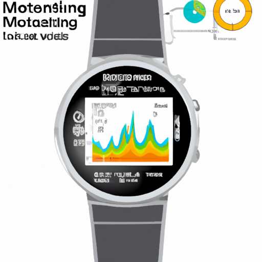 איור דיגיטלי של שעון חכם המציג תכונות ניטור בריאות שונות